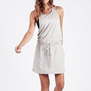 Vuori Sol Tank Dress in Light Heather Gray Size M